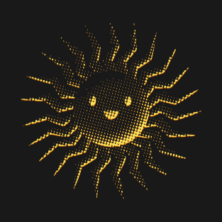 Cartoon Smiling Sun Face T-Shirt