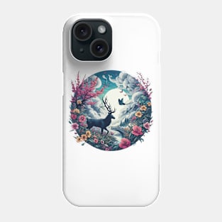 Deer Flowers Phone Case