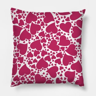Valetines pattern hearts pink Pillow