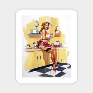 Christmas Charm: Vintage Beauty in the Kitchen Magnet