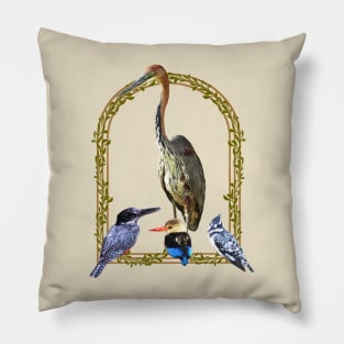Goliath Heron - Kingfisher - Birds - Africa Pillow