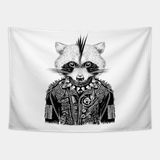 Heavy Metal Raccoon Tapestry