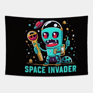 Space Invader Alien Space Tapestry