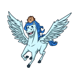 Little hedgehog riding Pegasus T-Shirt