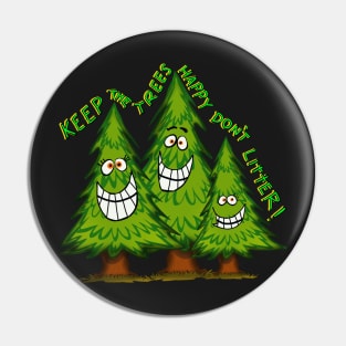 Earth and tree friendly shirt Pin