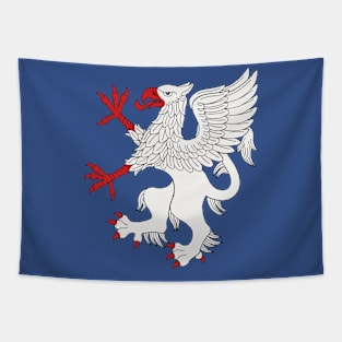 Griffin Rampant Argent Tapestry