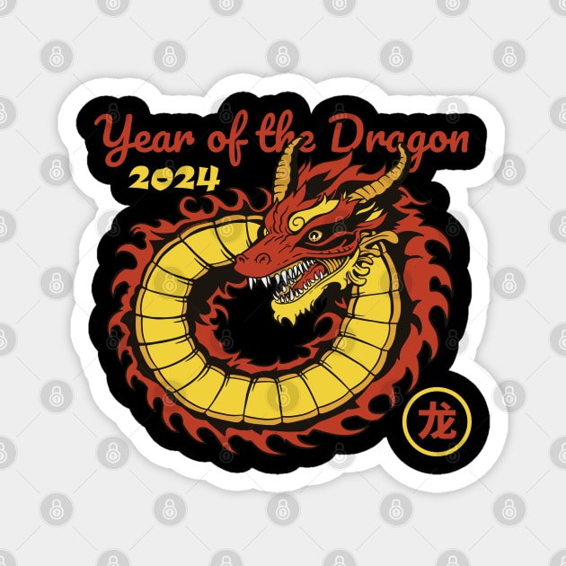 Chinese New Year 2024 Year of The Dragon Magnet by creative