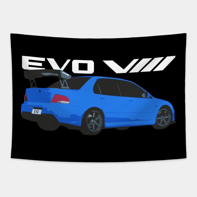 blue by you evo viii Tapestry by cowtown_cowboy