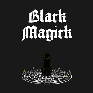 Black Magick - Black Cat Ritual Circle T-Shirt