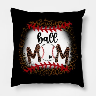 Ball Mom Leopard   Ball Mom Baseball Mom Pillow