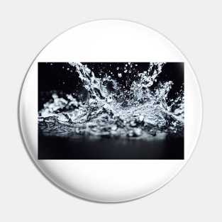 Splashing water abstract design Pin