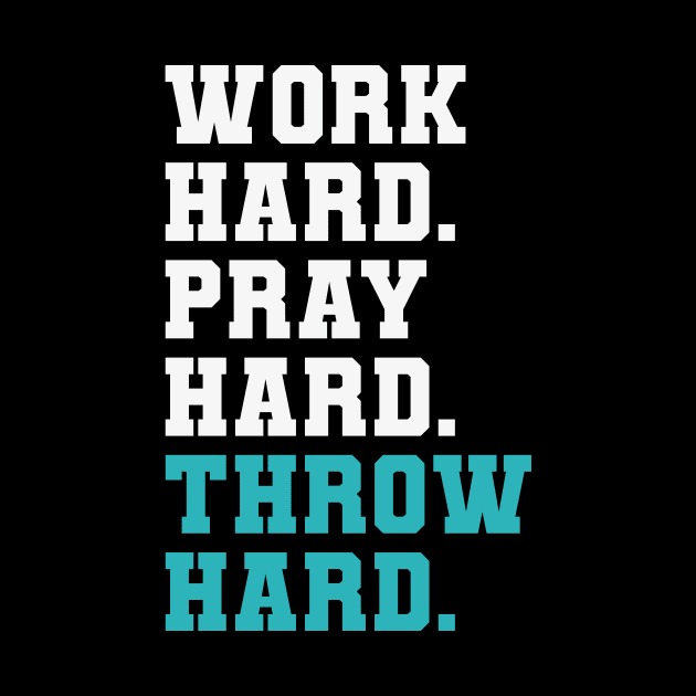 Religious baseball Work Hard Pray Hard Throw Hard by PodDesignShop