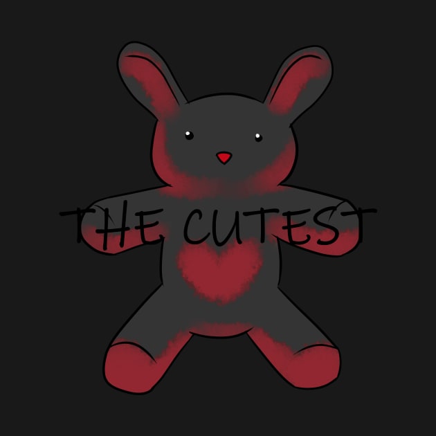 The cutest bunny black and red by Demonic cute cat