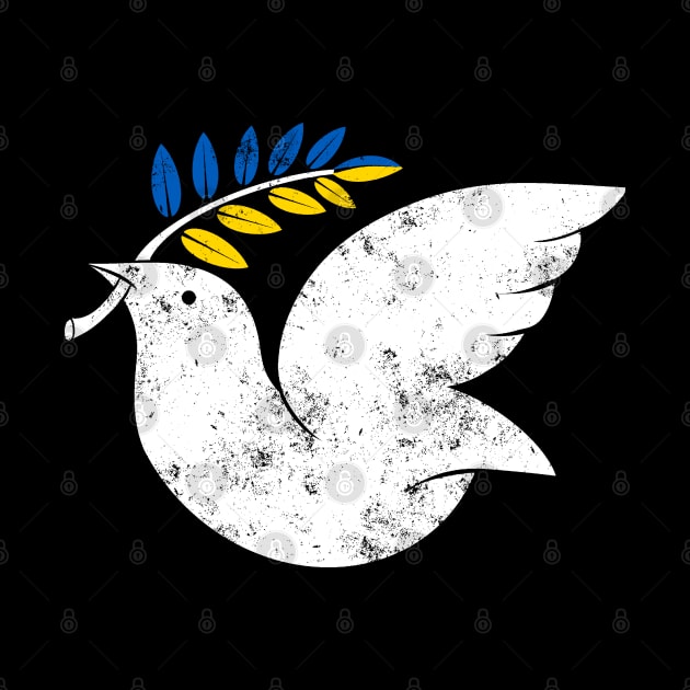 Ukraine Peace Dove by Black Tee Inc