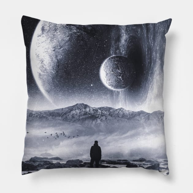 Far Away From Home Pillow by SeamlessOo