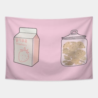 Cookies and strawberry milk Tapestry