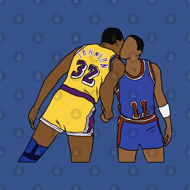 Magic Johnson And Isiah Thomas by rattraptees