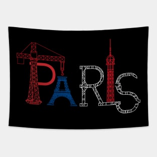 Paris Eiffel Tower Themed Design Tapestry