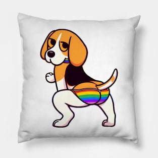 Twerking Beagle Pillow