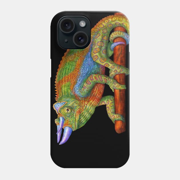 Jackon's Chameleon Phone Case by Tim Jeffs Art