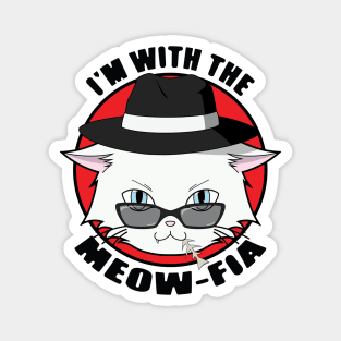 The Mafia Cat - I'm With The Meow-fia Magnet