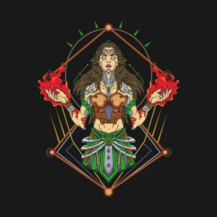 Pretty witch with the fire T-Shirt