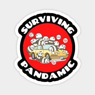 Surviving Pandamic | Panda Pun Magnet