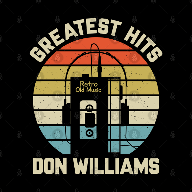 Greatest Hits Don Retro Walkman Williams Vintage Art by Dinosaur Mask Store