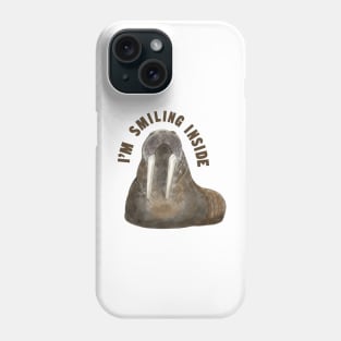 Smiling Inside Grumpy Walrus Phone Case