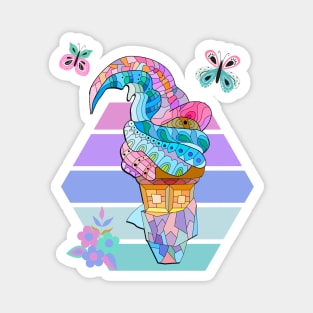 Hippie Psychedelic Ice Cream Magnet