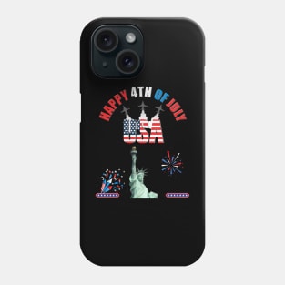 4th of July, Happy 4th of July, Patriotic, American Flag, USA, America, Merica, Memorial Day, Independence Day, Air Show, Fireworks, Statue Of Liberty, Phone Case