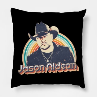 Jason Aldean Vintage Retro Pillow