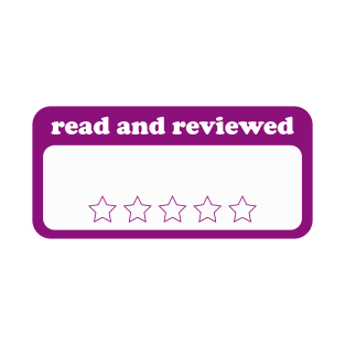 Books Lover Read and Review Book Star Rating To Fill In With Title and Author Purple Sticker T-Shirt