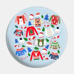 Christmas Sweaters_Blue Background Pin