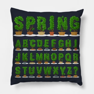Spring Alphabet Pillow