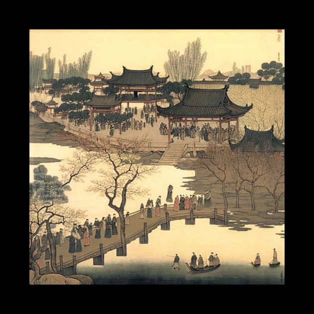 Chinese painting River by KAWAIIBYHM