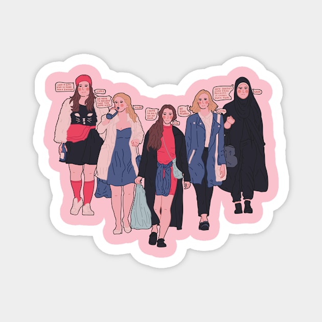 SKAM Girl Squad with quotes Magnet by nanaminhae