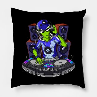 Space Alien Music DJ Pillow