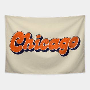 Chicago Bears  // Retro Colors Faded Style Design Tapestry