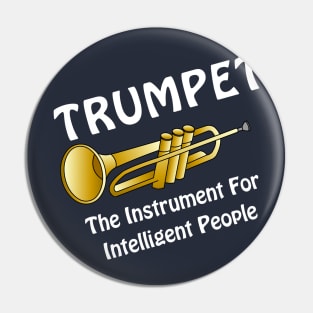 Intelligent Trumpet White Text Pin