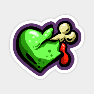 Zombie Love Heart Bones n Blood Magnet