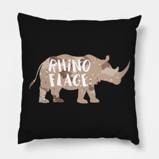 Funny Rhino Flage for Rhinoceros Gift Pillow