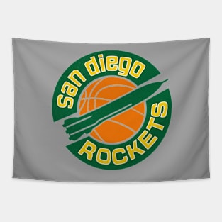 Retro San Diego Rockets Basketball Tapestry