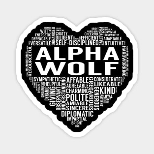 Alpha Wolf Heart Magnet