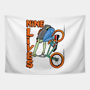 Nine Lives BMX Downhill Tapestry