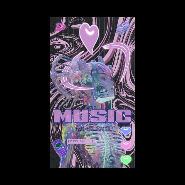 music Y2k hologram by Ethereal Graphics