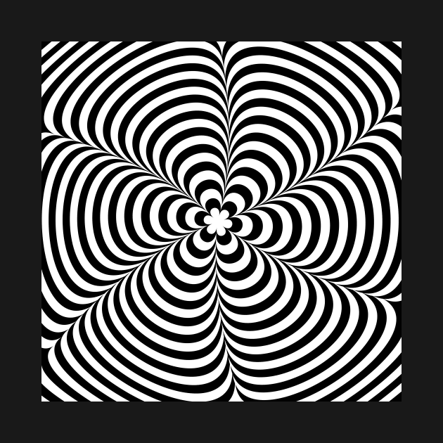 Modern Black & White Geometric Optical Illusion by badbugs