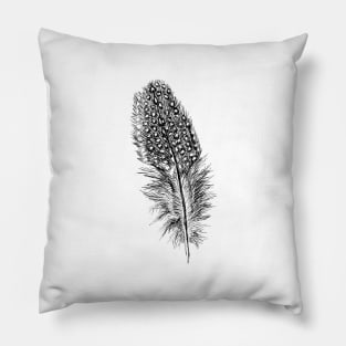 Guinea Fowl Feather Print Pillow