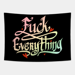 F**k Everything Pastel Tapestry