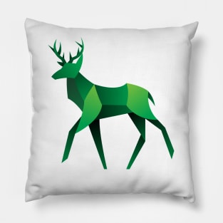 low poly deer design Pillow